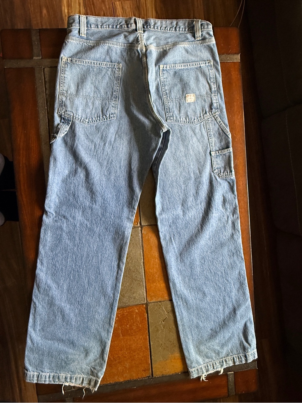 Levis signature Carpenter Jeans Back Patch 33x34 work pants cargo camp hunt